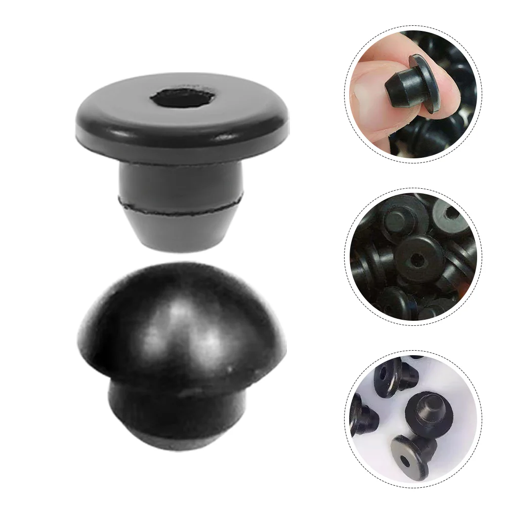 10 Pcs Hydraulic Jack Parts Oil Plug Horizontal Floor Plugs Bung Fuel Bottle Black Rubber