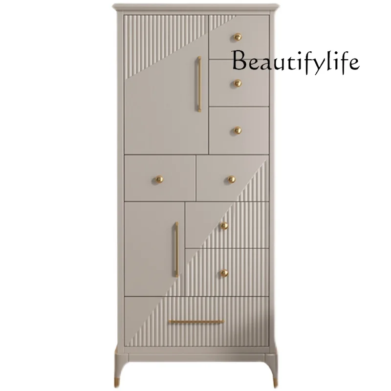 

Light Luxury Solid Wood Chest of Drawers Bedroom Multi-Layer Chest of Drawer Modern Minimalist Storage Cabinet Curio Cabinet