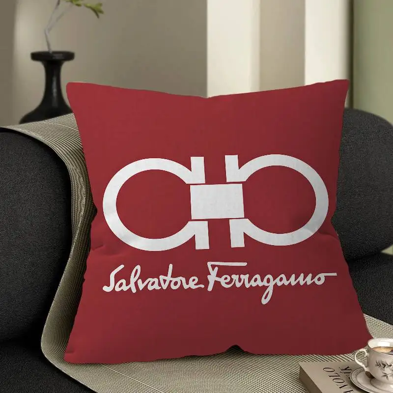 S-Salvatore F-Ferragamo Pillow Gift Home Office Decoration Pillow Bedroom Sofa Car Cushion CoverPillow Case