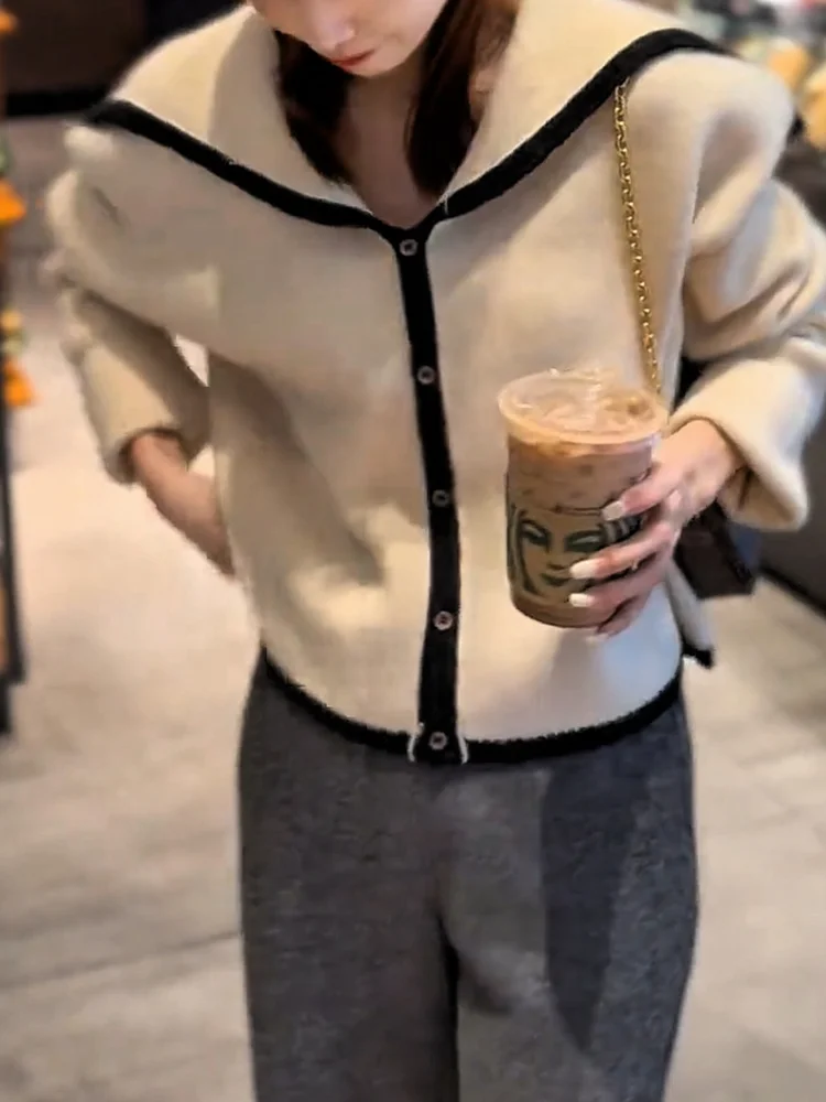 

Faionable Knitted Color Blo Open Cardigan Autumn New Arrival plus Size Ele Versatile Slimming Top Ladylike Sle Long...