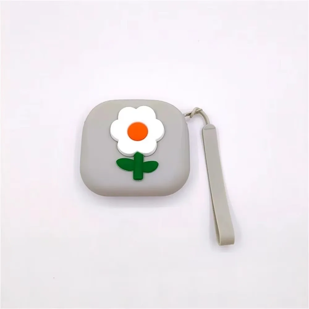 Nuevo monedero de silicona con dibujos de flores, bolsa de almacenamiento con cremallera, pulsera multiusos, bolso, auriculares, lápiz labial