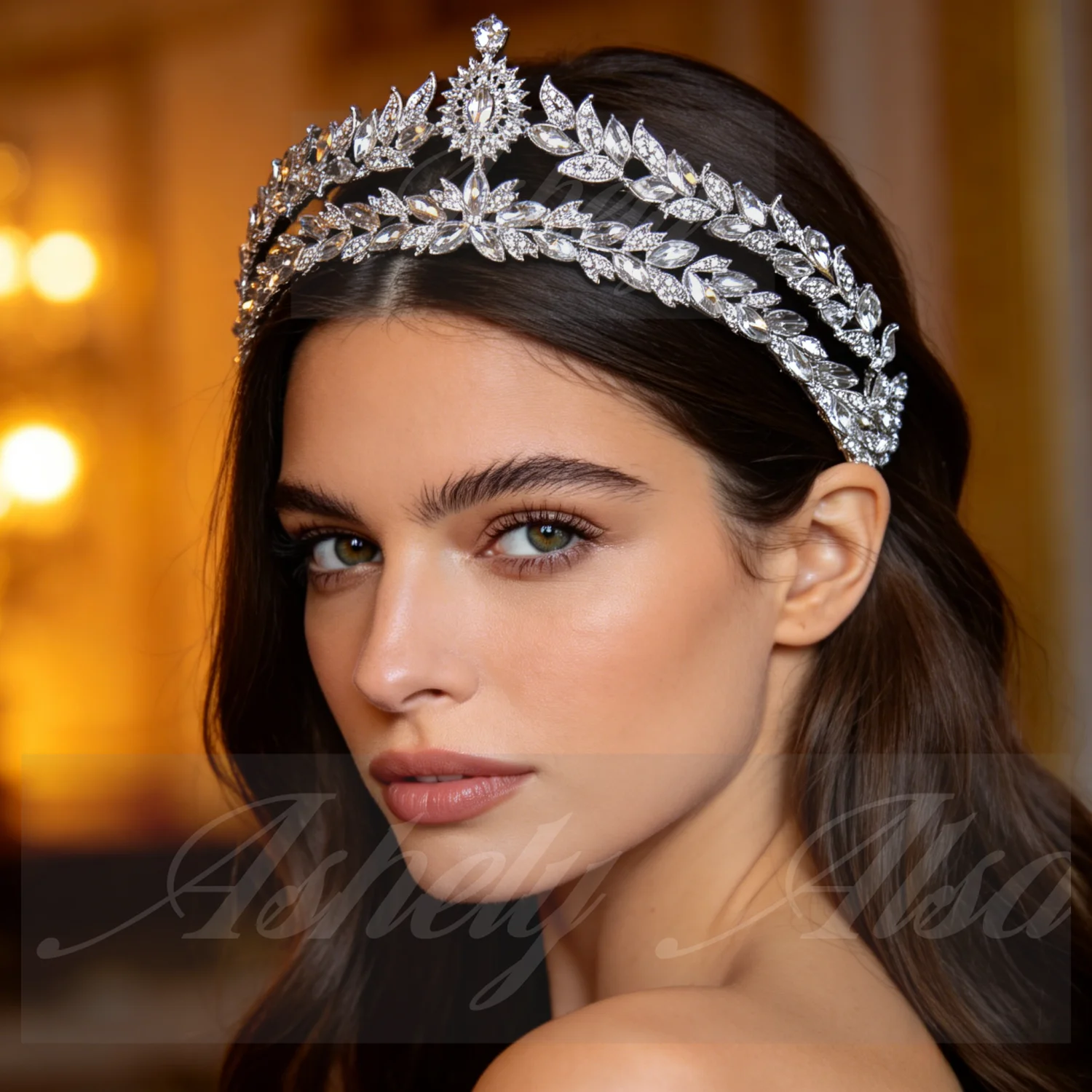 

Luxury Women Bride Bridal Crown Crystal Spring Garden Style Wedding Accessory 티아라 tocado novia boda Hair Accessories 2026