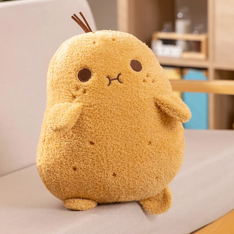 Kawaii 야채 감자 플러시 베개 표현 감자 부드러운 플러시 장난감 장식품 소년과 소녀를위한 침실 선물과 새로운 노란색