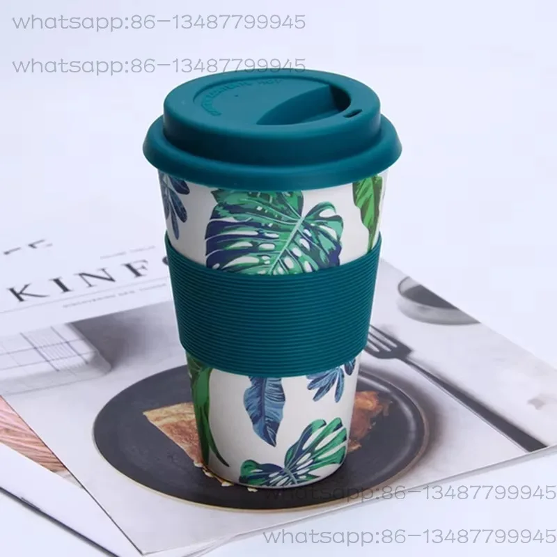 Bamboo Eco Travel Mug/Cup,Reusable And Eco Friendly Bamboo Fibre Takeaway Coffee Cup,Deal Mug For Travel & Outdoors 400ml view 6