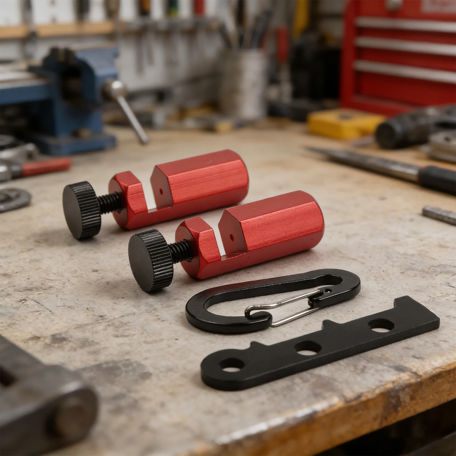 Red Aluminum Tall Stair Gauge With Holder Hook For Square Rafter Layout Circular Saw Cutting Woodworking Hand Tool