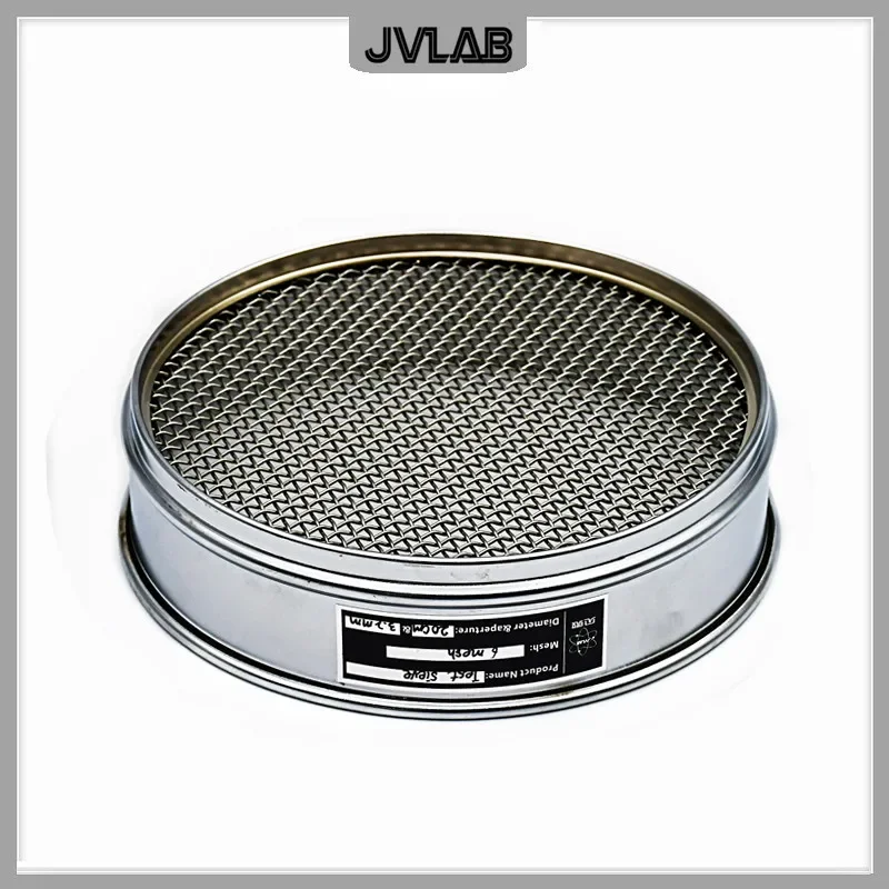 Lab Analysis Sieve Woven Wire Mesh Sampling Inspection Pharmacopeia Test Sieve 304 SS Mesh Chroming Frame Diam.20cm 4~10 Mesh