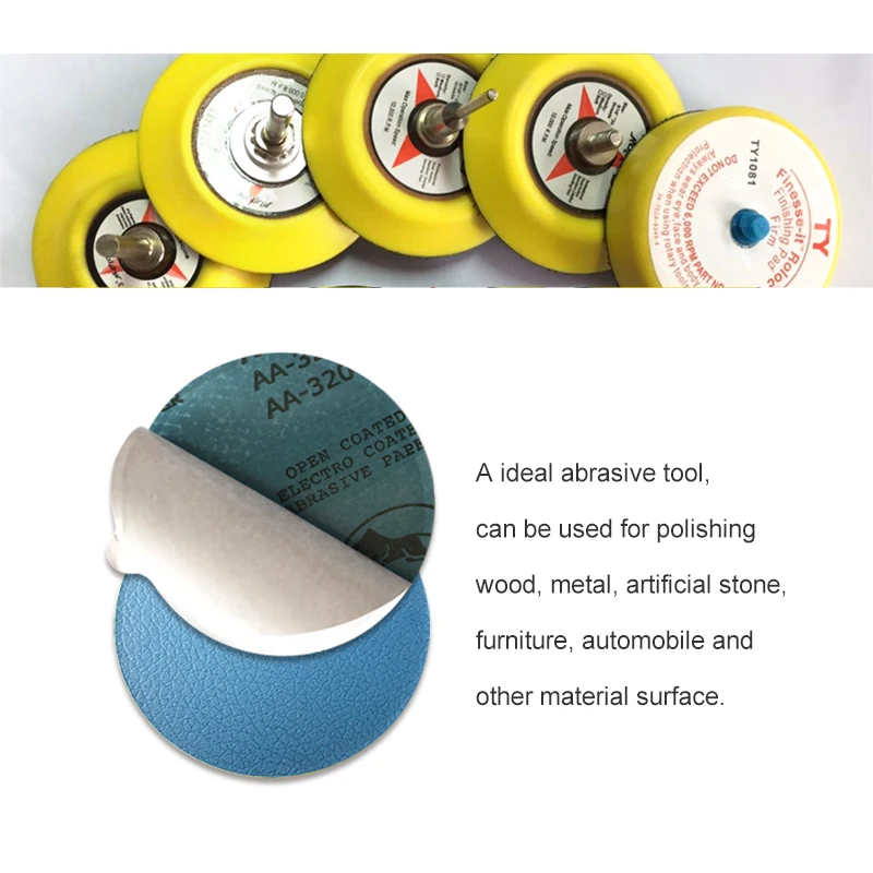 5-6 Inch Sanding Pad Vinyl Adhesive PSA Backing 5/16-24 Thread for Orbital Dual Action Sander Polisher Woodworking, Automotive