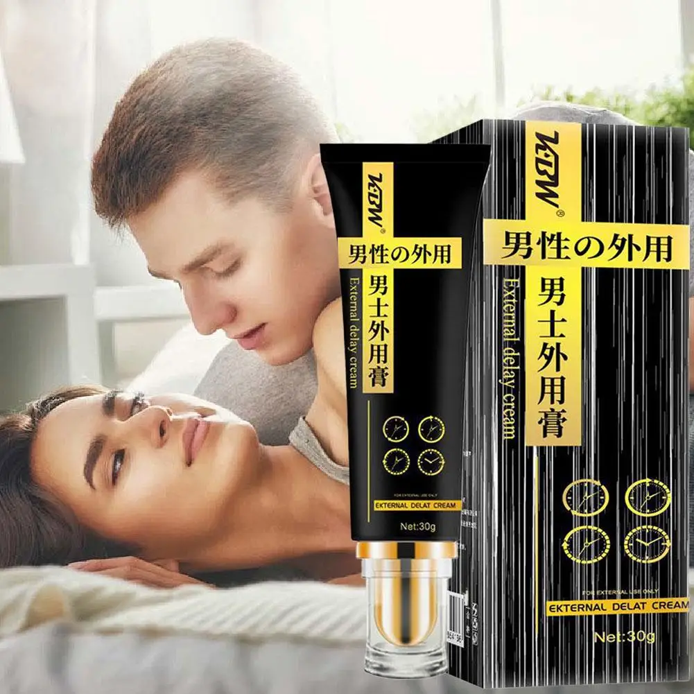 Crema de retardo externo para hombres 30g, Control de tiempo Sexual a largo plazo para parejas, crema de masaje para el cuidado del área privada producto para adultos 30g