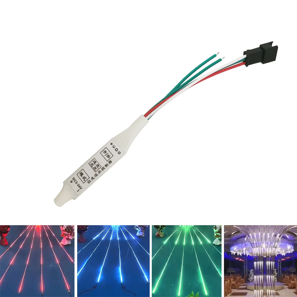 MINI 3 klucze LED kontroler bezprzewodowy dla WS2811 WS2812 pojedynczy kolor płynącą wodą płynący wyścig konny LED Strip taśma oświetlająca DC5-24V