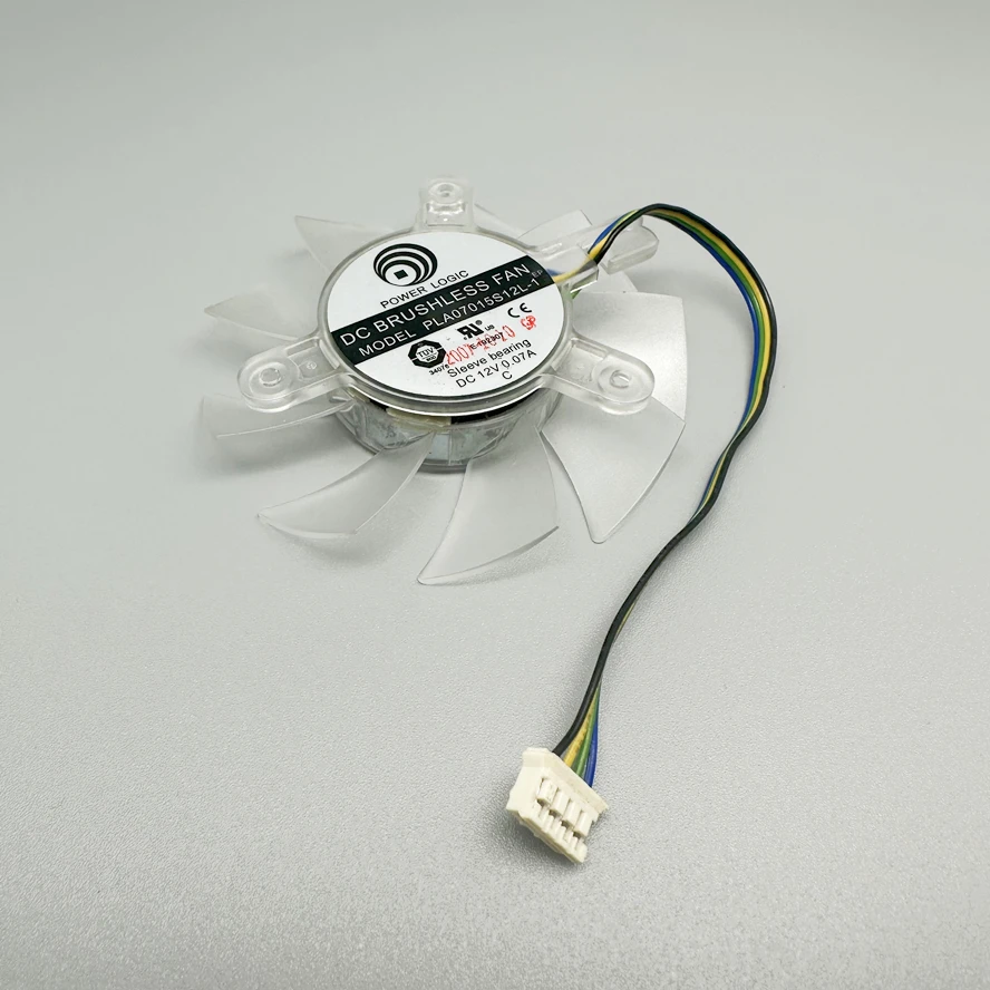 POWER LOGIC  7015 65m Graphics Card Fan 67MM Diameter 42mm Hole Pitch VGA Fan PLA07015S12L-1 DC12V 0.07A  3PIN