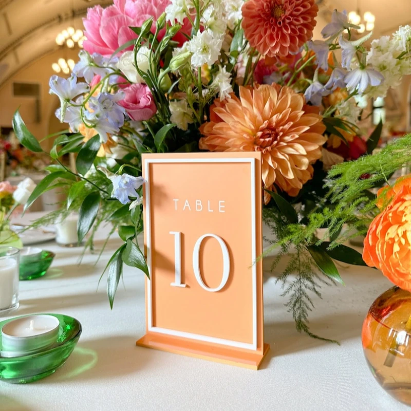 Acrylic wedding table numbers wedding table decor