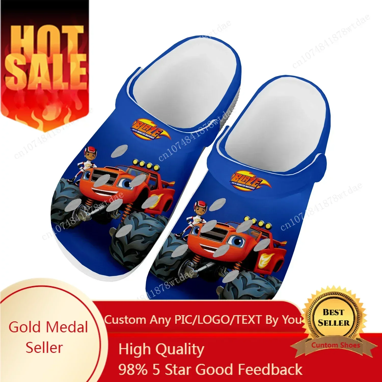 Blaze And The Monster Machines Home Clogs Mens Womens Teenager Customize Water Shoes Anime Garden Beach Hole Slippers Sandals