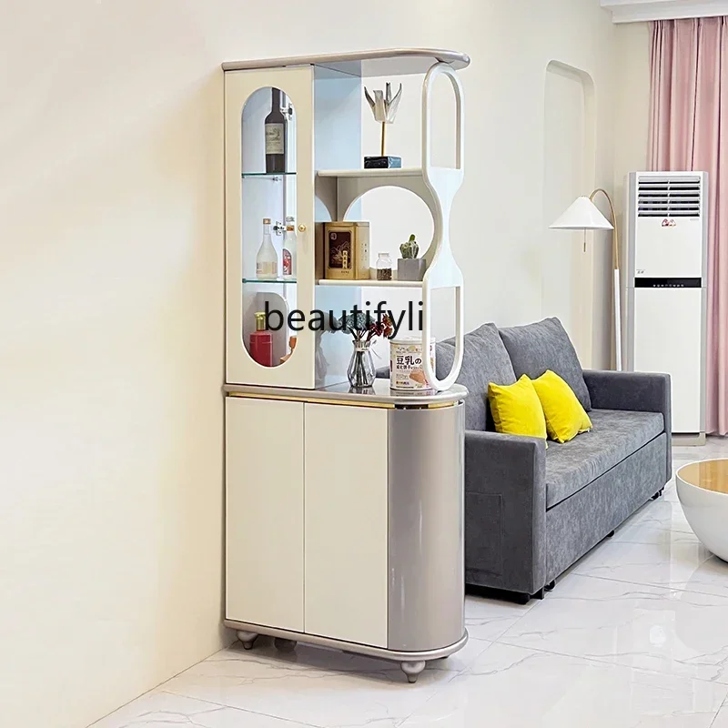 

Door entrance cabinet Small apartment French cream style sofa, partition cabinet, integrated, screen cabinet