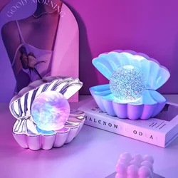 Unique Seashell Night Light - LED Bedside Lamp for Bedroom