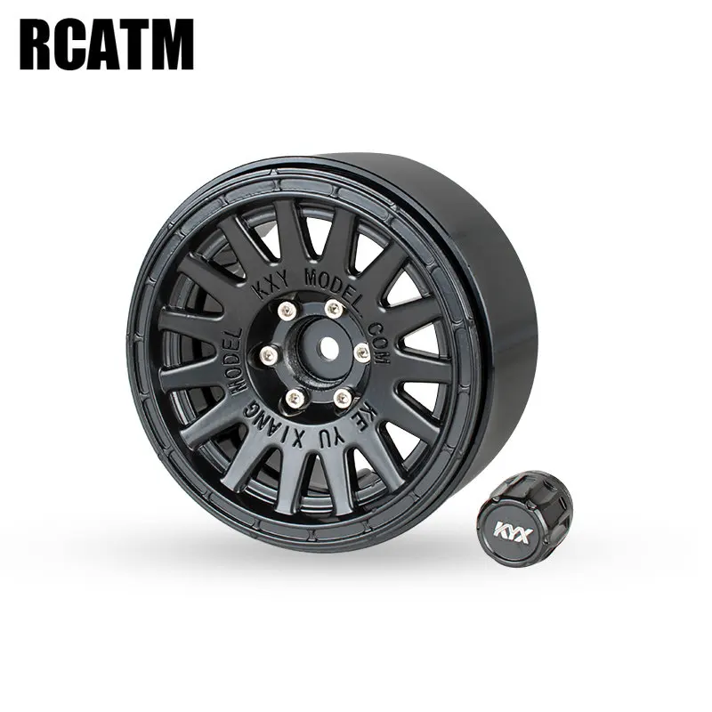 

4Pcs 2.2In Metal Beadlock Wheels Black Rim for 1/10 RC Crawler Car Traxxas TRX4 Defender AXIAL SCX10 II RC4WD D90 D110 Diy Parts