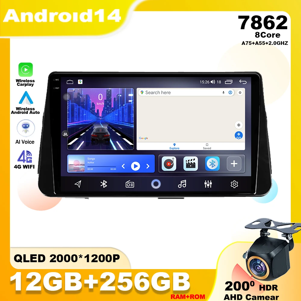 

Android 14 For Nissan Kicks P15 2017 - 2021 Car Radio Multimedia Player Navigation GPS Head Unit 4G WIFI QLED Wireless Carplay