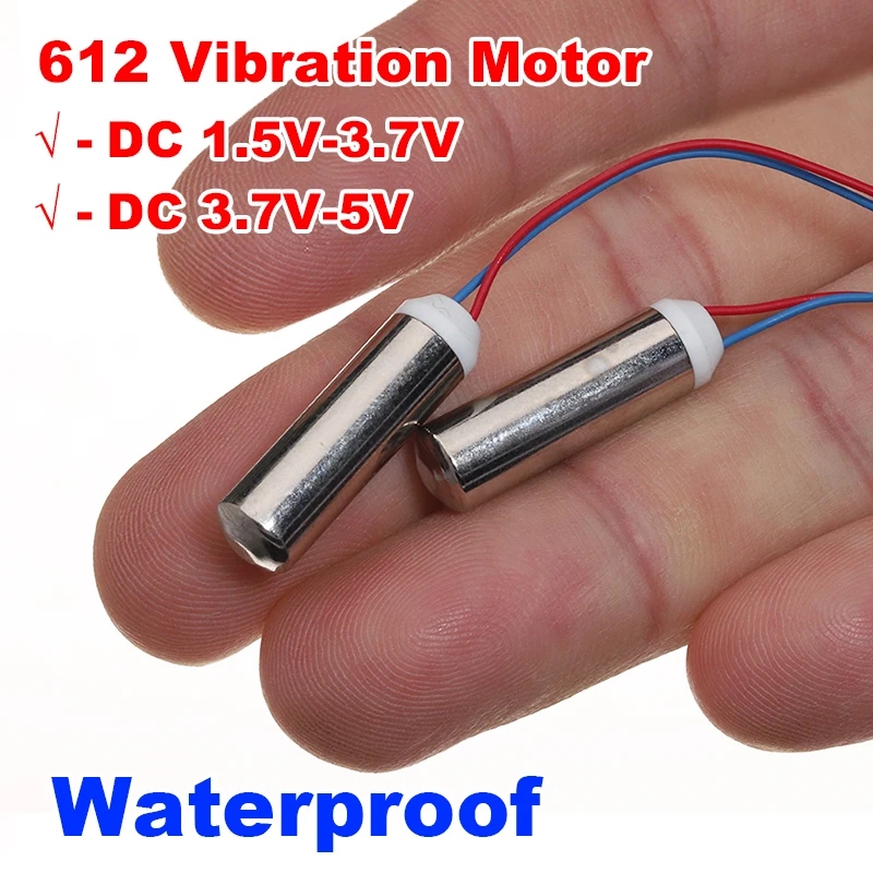 Motor de vibração à prova d'água mini 612 motor de vibração micro 6*12mm vibrador dc1.5v 3.7v 5v coreless vibrador brinquedo massageador