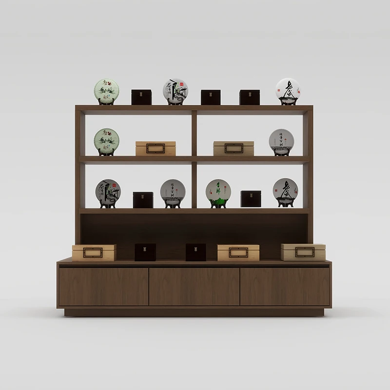 

Solid wood tobacco, wine and tea shop, gift goods, Nakajima display case, double-sided display case, convenience store counter