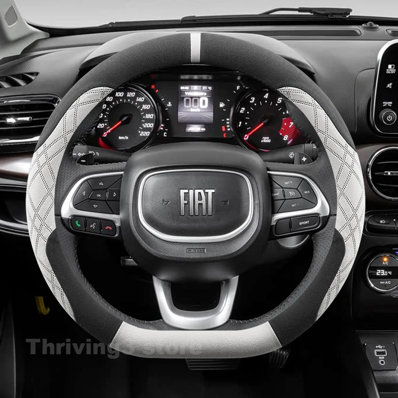 

Suede Warm Car Steering Wheel Cover For Fiat Cronos 2022 2018-2021 Winter Warm Heating Covers For Covers Auto Accessories
