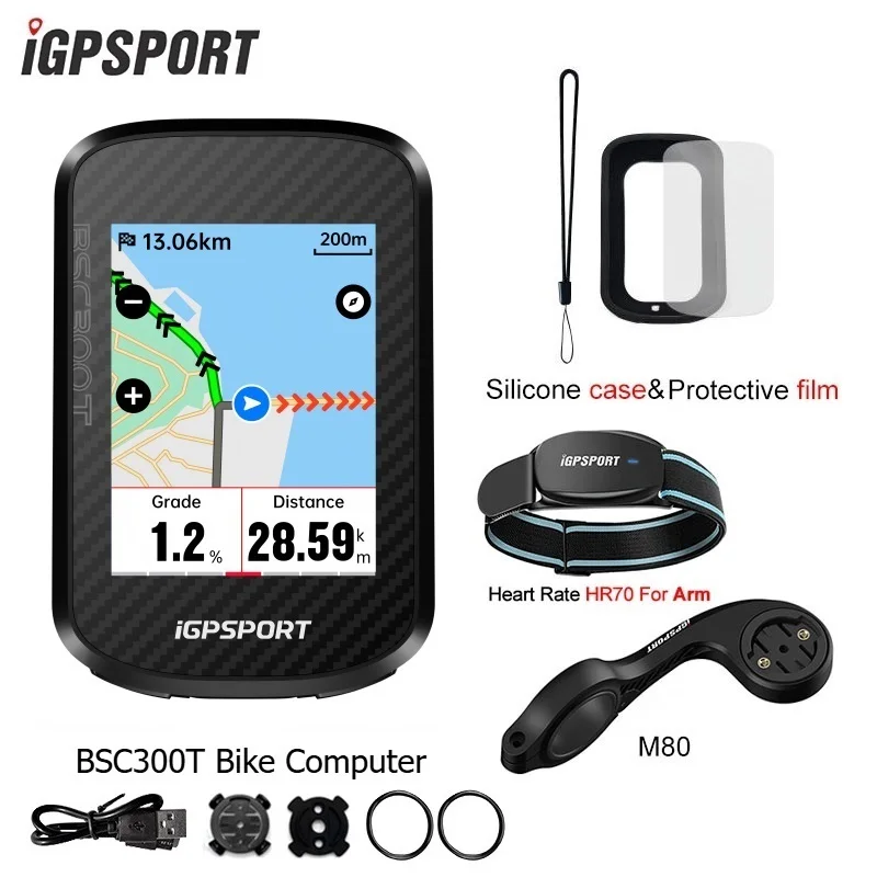 IGPSPORT BSC300T GPS Fietscomputer met Kleurrijk Kaartbeeldscherm, Draadloze Navigatie, Touchscreen, BSC300-T BSC300 T Promotie Snelheidsmeter
