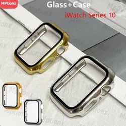 Glass+Cover for Apple Watch 11 10 46mm 42mm Screen Protector Shockproof Hard PC Case Bumper All-Around iwatch series 10 11 42/46