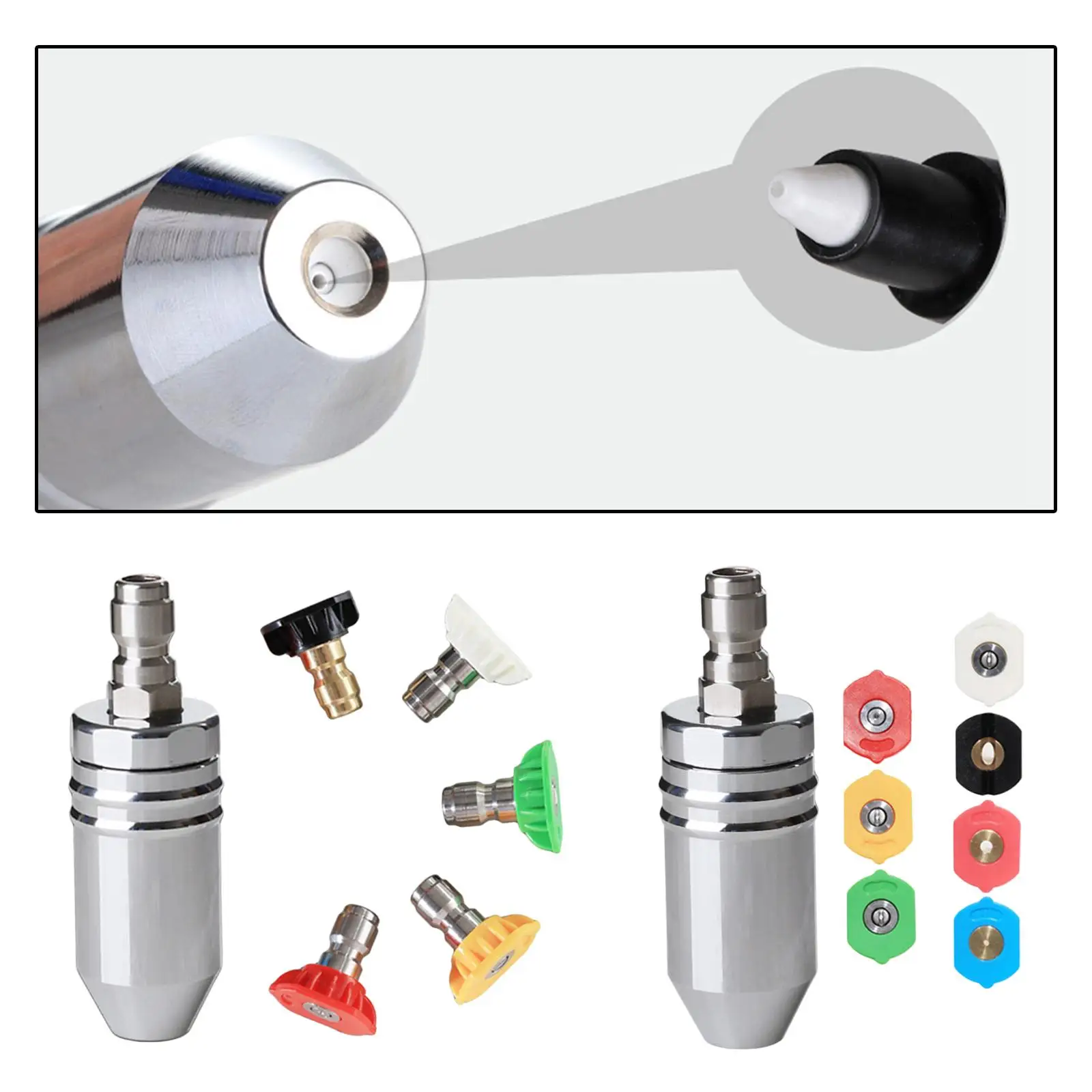 Rotating Nozzle High Pressure Washer Tips for Cleaning Brick, Concrete Efficient Cleaning Professional with Orifice