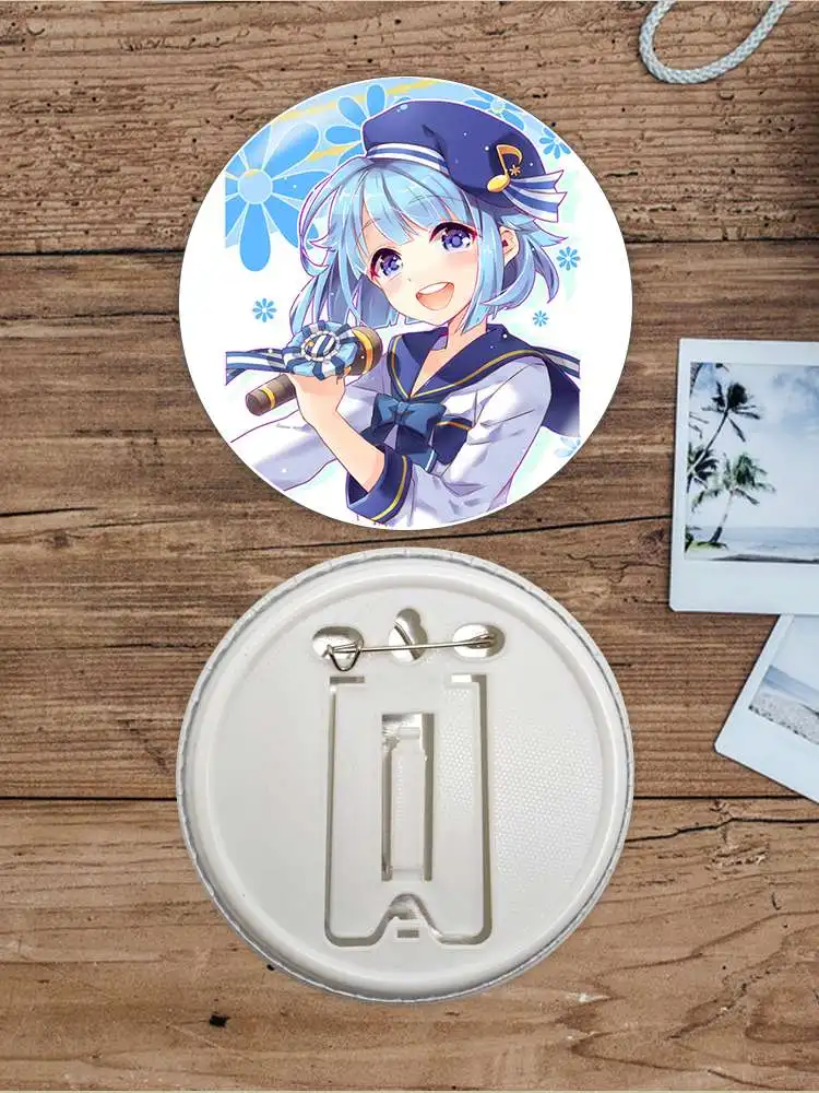 Shino Hajime postać z anime gra miękki guzik odznaka broszka kotwica urządzenia peryferyjne Pininsignias personalizables kreatywne 75mm