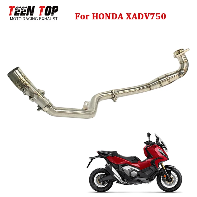 

For HONDA XADV750 Exhaust Header Stainless Steel Motorcycle Exhaust Pipe Xadv750 Escape Moto Front Pipe Slip-on 51mm Muffler