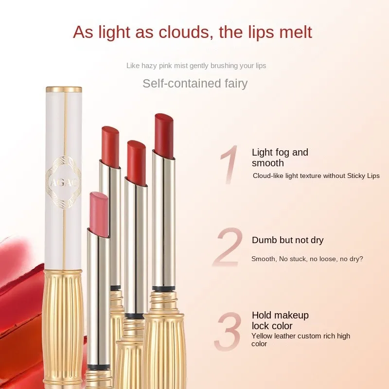 Non-stick Cup Brand Lipstick Matte Velvet Lip Gloss Makeup for Women Korean Cosmetic