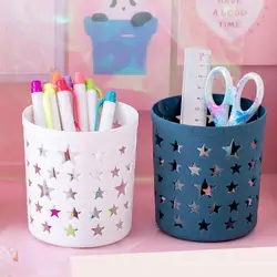 Cylinder High-quality Desk Hollow Stars Pencil Organizer Reusable Pencil Organizer Wear-resistant for Children