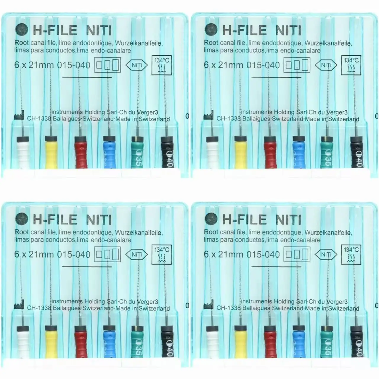 Lot de 10 Fiches H NiTi Flexibles pour Endodontie, Utilisation Manuelle, Produits Dentaires en Nickel-Titane pour Canaux Radiculaires