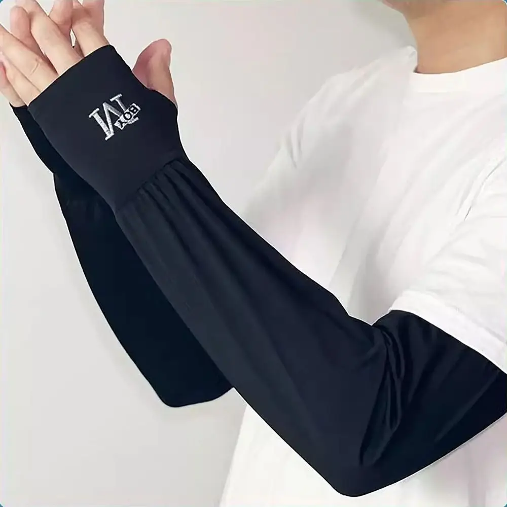 Breathability Ice Sleeves Wear Resisting UV Protection Sun Protection Sleeves Dew Finger Good Resilience Arm Sleeve Summer