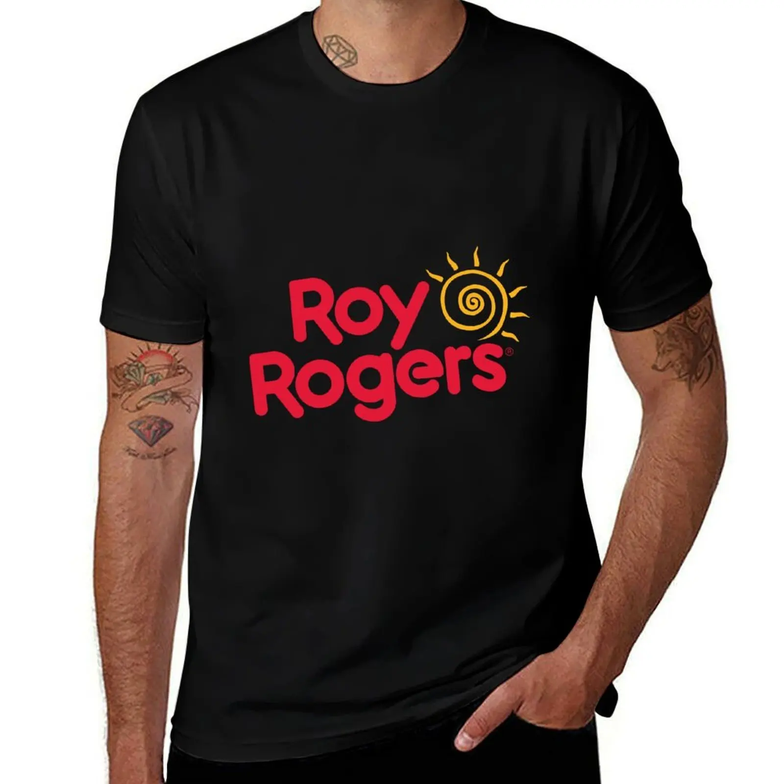 

design roy rogers restaurant logo T-Shirt man t shirt designer t shirt man plain T-Shirt