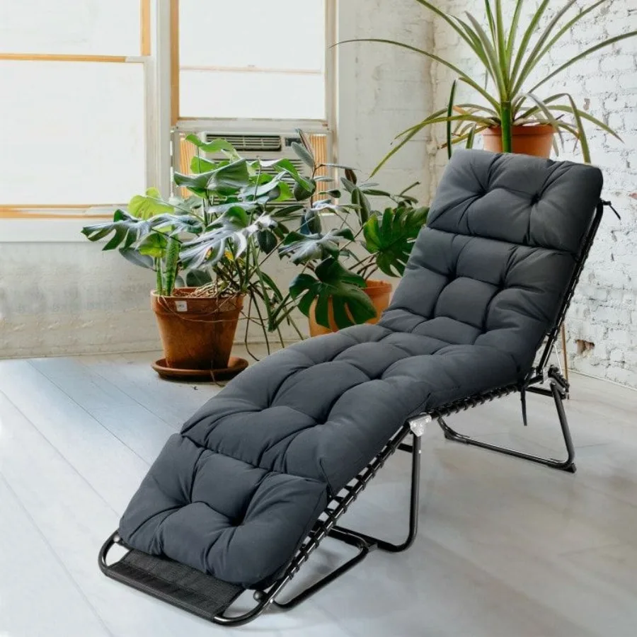 

1 pc Outdoor Lounge Chaise Cushion with String Ties for Garden Poolside