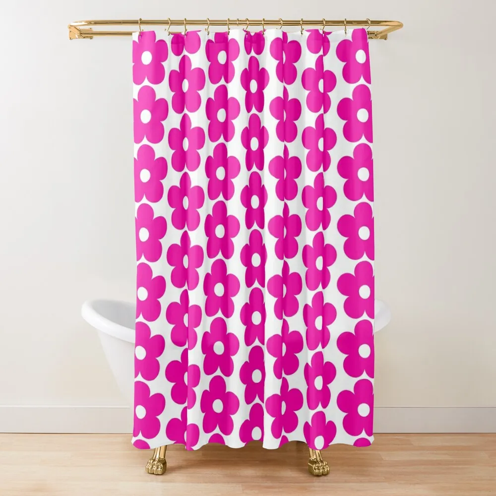 

Hot Pink FLower Shower Curtain Bathroom And Shower Luxury Bathroom Shower Modern Showers For Bathroom Bathtub Curtain