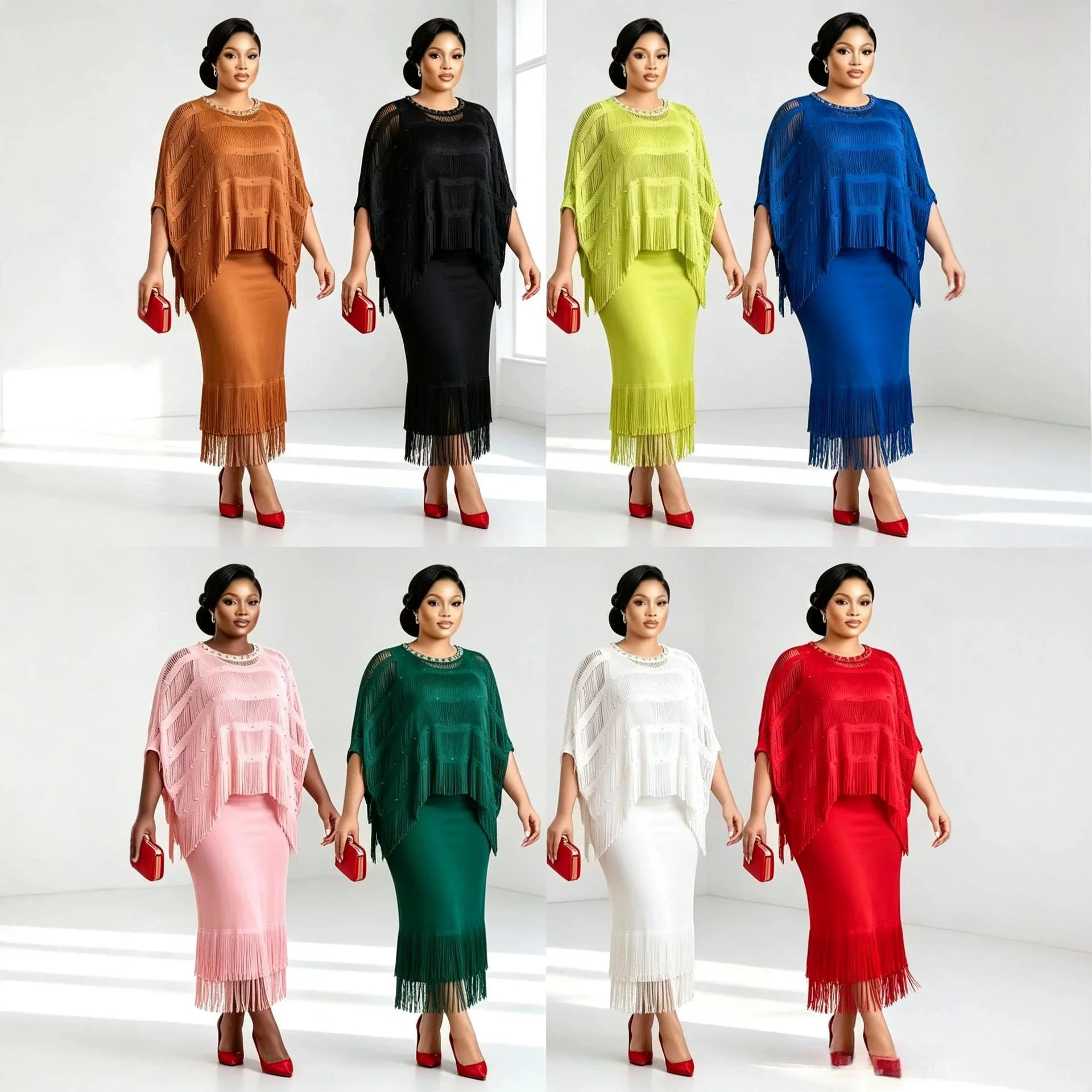 Miyake Fashion Fringed Pleated Loose Suit Summer New Irregular Top Skirt Slim Two-piece Set image 6