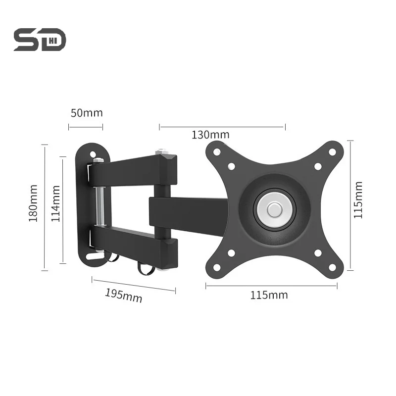 Soporte de montaje en pared de TV ajustable Universal soporte giratorio soportes de TV para pantalla plana de Monitor LED LCD de 14 pulgadas -32 pulgadas