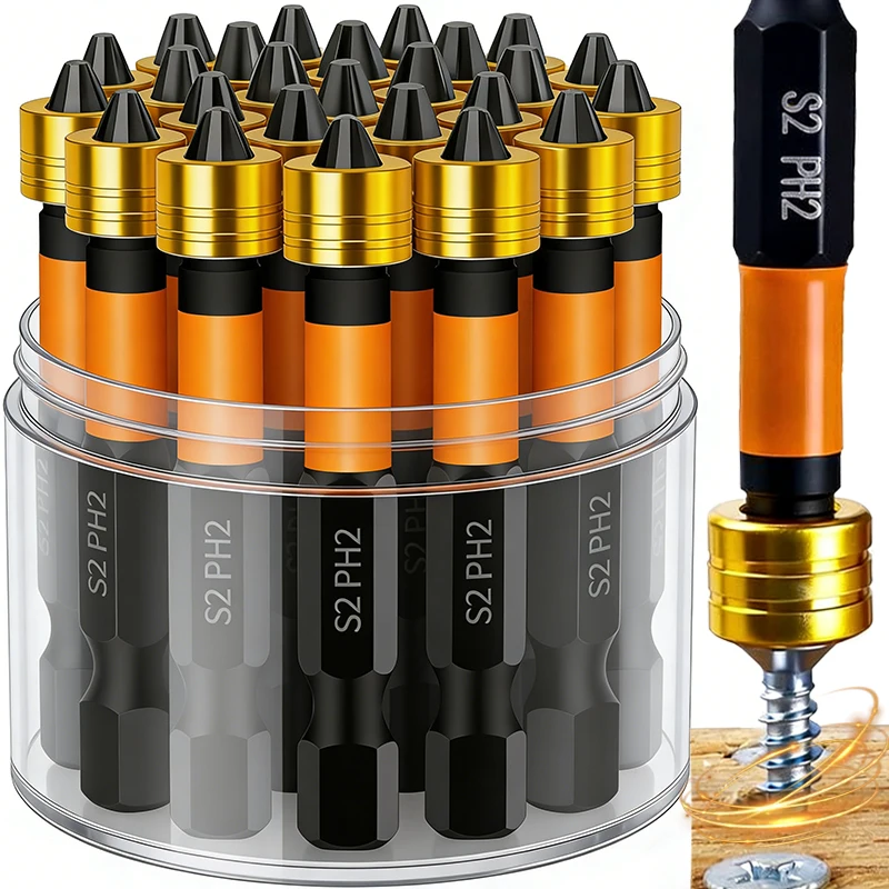 

20/1x Wholesale S2 Alloy Steel Magnetic Phillip Screwdriver Bit High Hardness Metal Iron Woodworking Cutting Drilling Power Tool