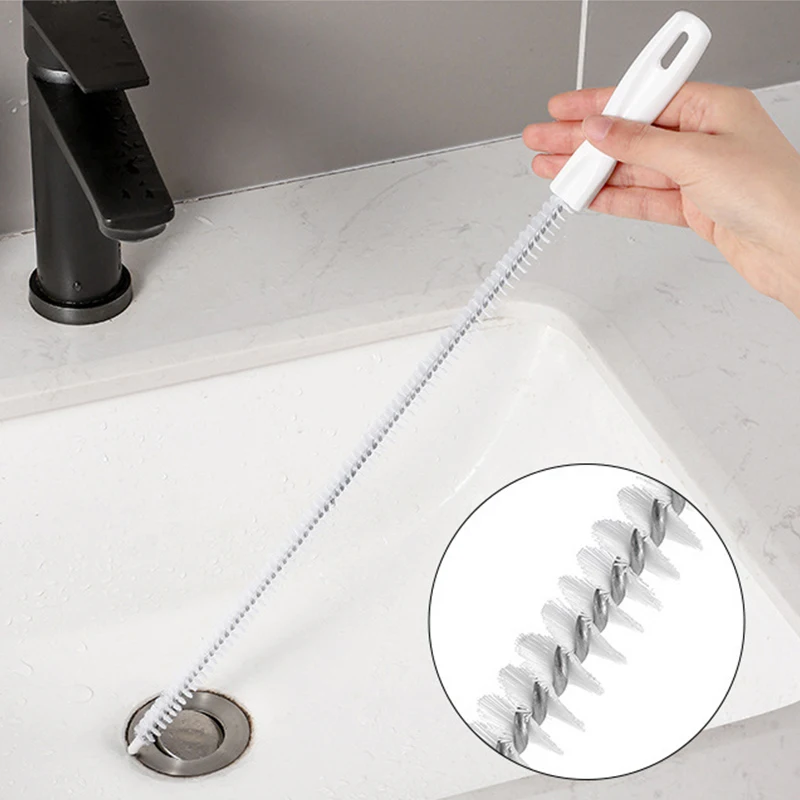 Household Multifunctional Pipe Unblocker Sewer Hair Cleaner Wash Basin Vegetable Sink Pipe Stain Unblocker Cleaning Brush