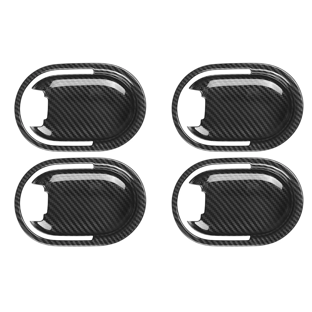 4Pcs Carbon Fiber Inner Door Handle Bowl Panel Cover Trim for Hyundai Aini Krypton 5 IONIQ 2022+ Interior Mouldings