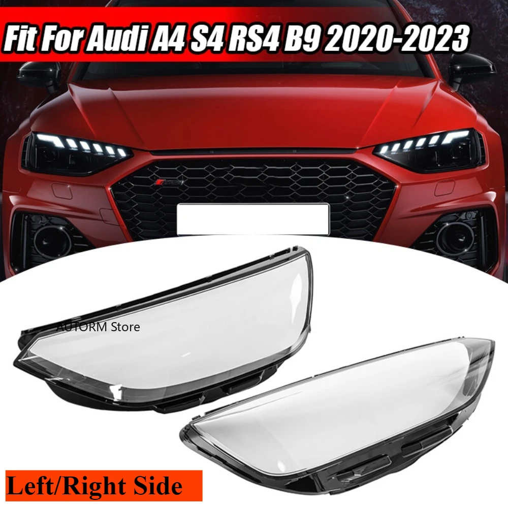 

Крышка фар автомобиля L/R, прозрачный абажур, линза для Audi A4 A4L S4 RS4 B10 2020 2021 2022 2023, корпус фары