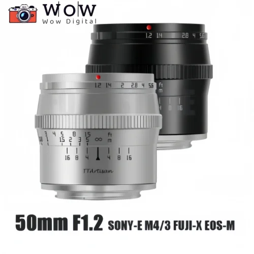 TTArtisan 50mm F1.2 Large Aperture Portrait Camera Lens for Sony E Mount FUJIfilm X Canon M Nikon Z Panasonic Olympus M43 Lens