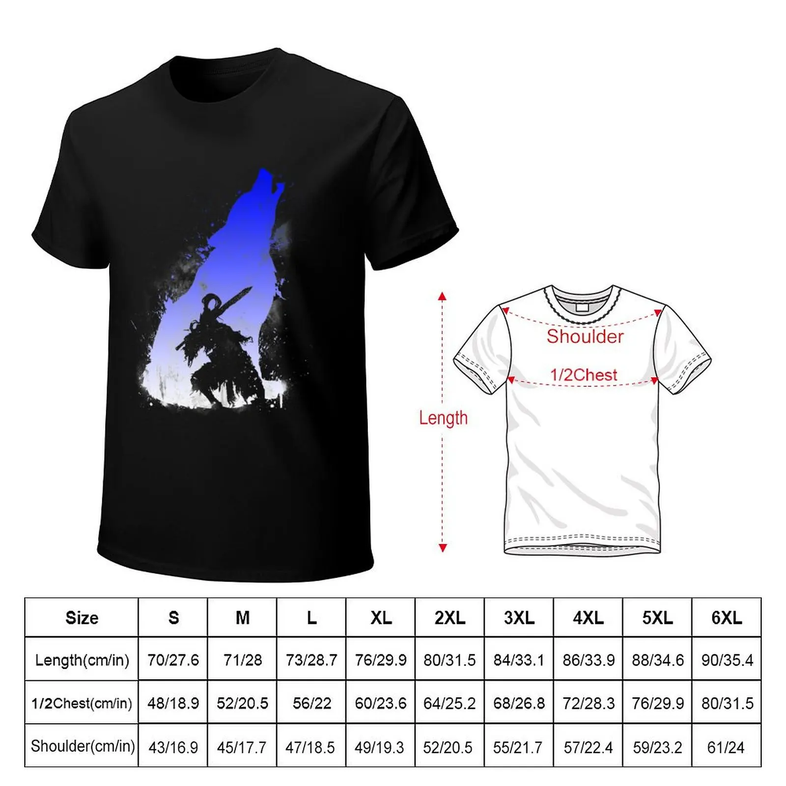 The Walker of Abyss (Version Blue/White) T-Shirt oversized graphic tee for a boy baggy shirts animal prinfor boys mens clothes