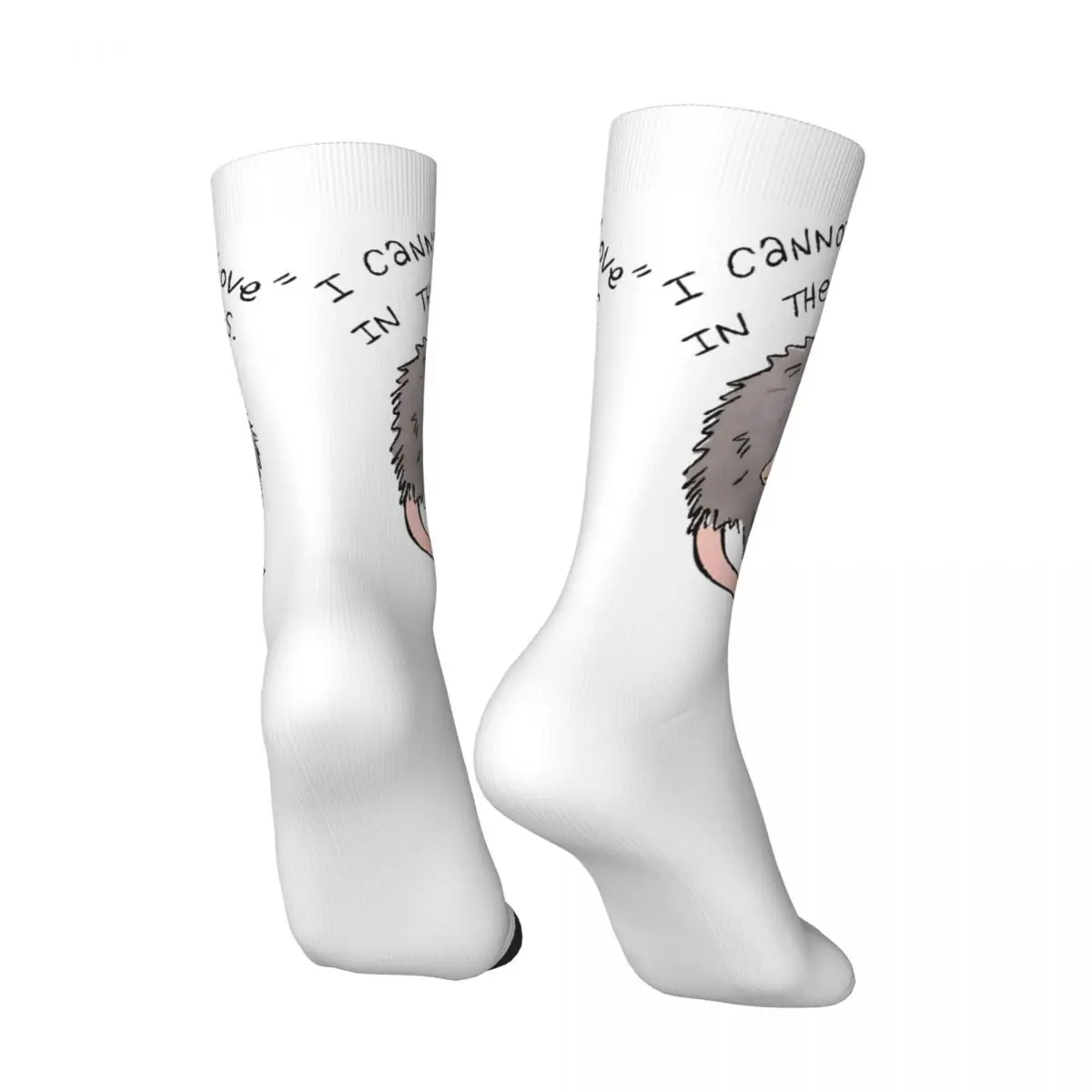 Retro Opossum Live Laugh Love Men's compression Socks Unisex P-Possum Street Style Pattern Printed Novelty Crew Sock