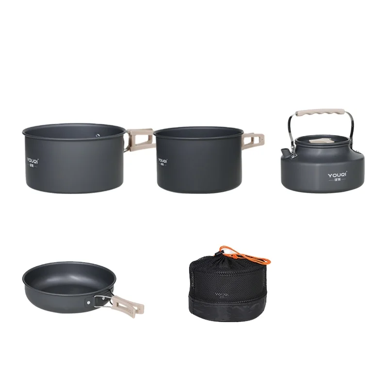 

Outdoor Pots and Pans Camping Kettle Cookware Frying Pan Equipment Portable Camping Equipment Supplies Camping Cookware Sets