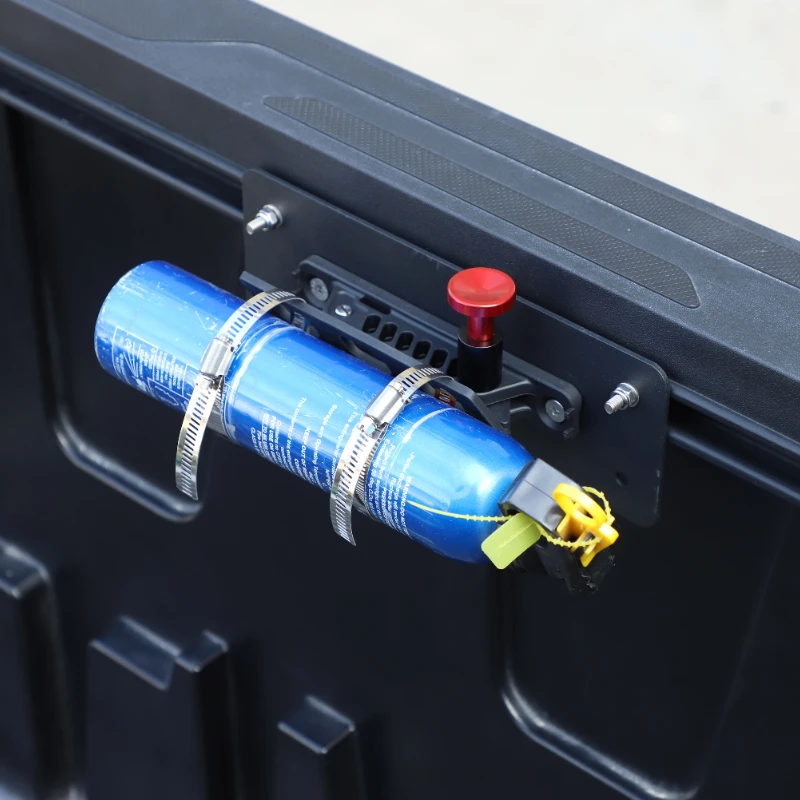 

Для Toyota Tundra 2022-2025 углеродистая сталь черный автомобильный грузовой ящик кронштейн для пожаротушения интерьерные автомобильные аксессуары