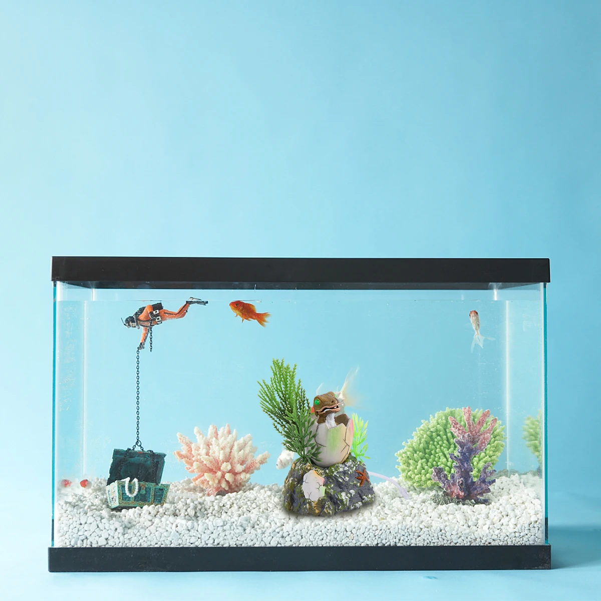 

Fish Tank Air Bubble Dinosaur Resin Aquarium Landscape Ornament Fish Shelter Hiding Cave Aquarium Decoration Hiding Cave Craft