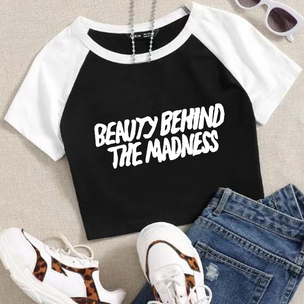 

The Weeknd Beauty Behind The Madness 2024 Music Fans Gift Crop Tops Super-short T-Shirt Girls Short Sleeves O-Neck Fashion