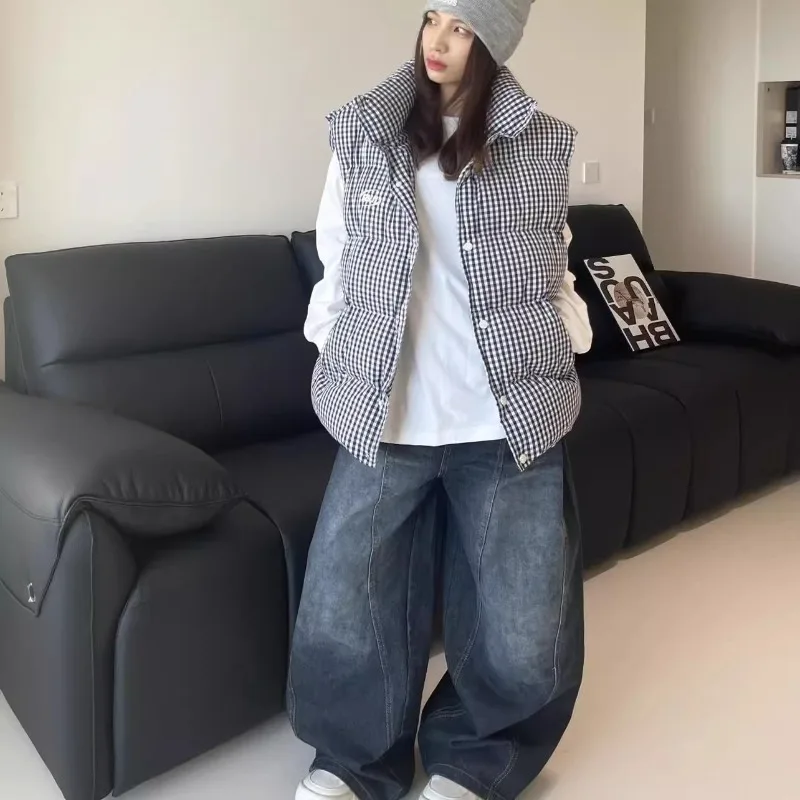 Nuevos pantalones vaqueros para mujer de cintura alta, diseño Vintage, Hip Hop, rectos, holgados, pantalones vaqueros de pierna ancha de estilo americano Y2K callejero