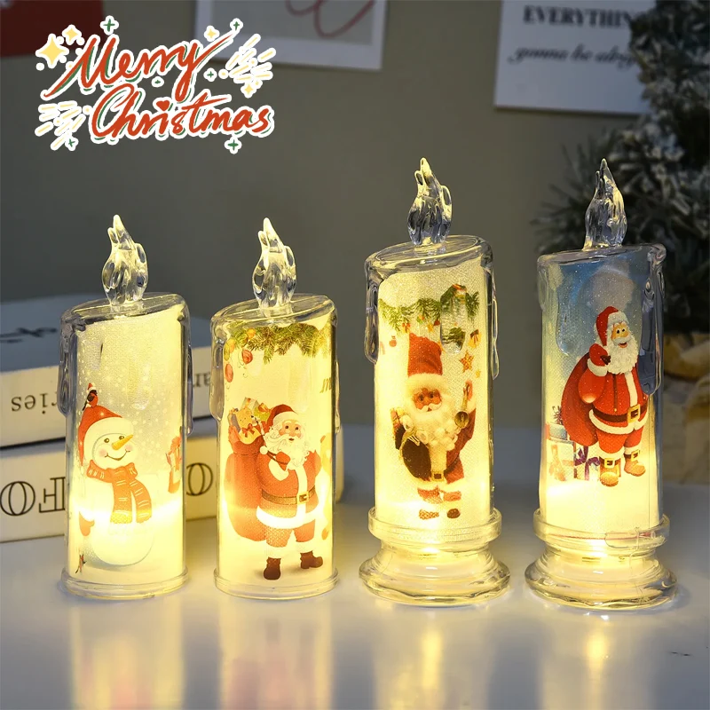 

1/3/6PCS LED Flameless Christmas Candles Battery Powered Flickering Pillar Lights for Indoor Outdoor Holiday Decorations